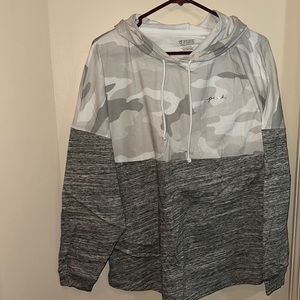 VS Pink hooded long sleeve, size S oversized fit